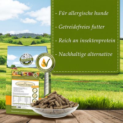 Bellfor Trockenfutter für Hunde mit Insekten Naturgut-Schmaus