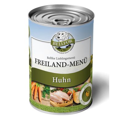 Bellfor Starter-Paket Hundefutter Nass mit Huhn und Lamm - Freiland-Menü
