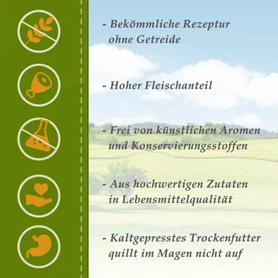 Bellfor Futterset mit kaltgepresstem Trockenfutter für große Hunderassen Bellfor Futterset mit kaltgepresstem Trockenfutter für große Hunderassen
