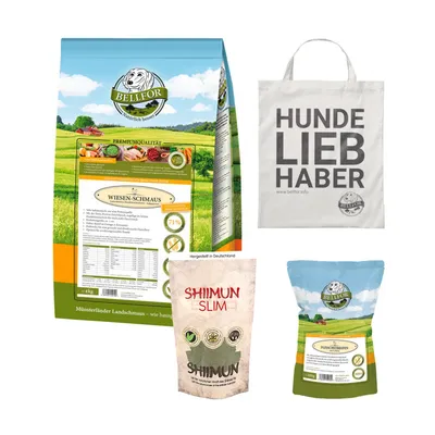 Bellfor Futterset mit kaltgepresstem Trockenfutter für große Hunderassen Bellfor Futterset mit kaltgepresstem Trockenfutter für große Hunderassen