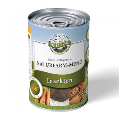 Bellfor Hundefutter Nass mit Insekten - Naturfarm-Menü