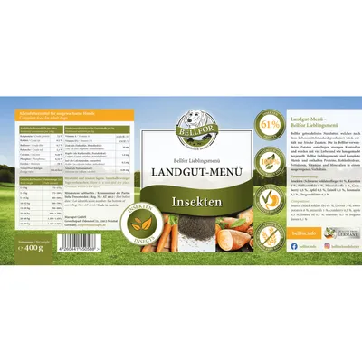 Bellfor Hundefutter Nass mit Insekten Landgut-Menü Bellfor Hundefutter Nass mit Insekten Landgut-Menü