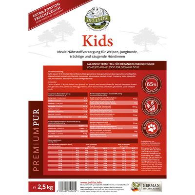 Bellfor Hundefutter für Welpen - PREMIUM PUR Kids
