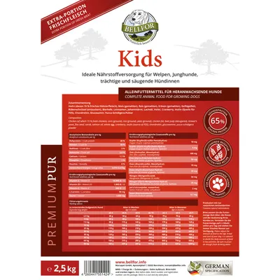 Bellfor Hundefutter für Welpen - PREMIUM PUR Kids Bellfor Hundefutter für Welpen - PREMIUM PUR Kids