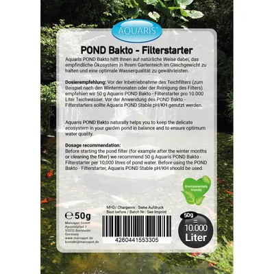 AQUARIS Sparset Koi Profi Granulat Medium und natürlicher Filterstarter AQUARIS Sparset Koi Profi Granulat Medium und natürlicher Filterstarter