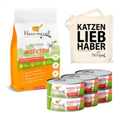 I love my cat Lot économique Protéine d'insectes pour chats - Croquettes