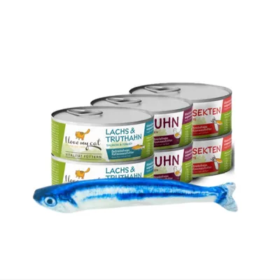 I love my cat Starter-Paket mit Katzenfutter Nass mit Huhn