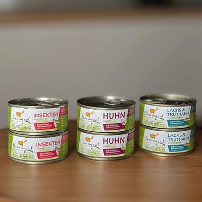 I love my cat Starter-Paket mit Katzenfutter Nass mit Huhn