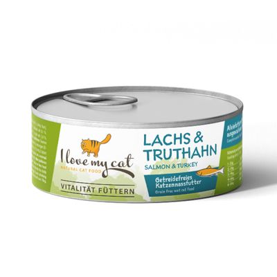 I love my cat Futterset Katzenfutter Nass mit Lachs und Truthahn