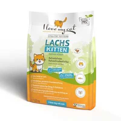 I love my cat Getreidefreies Trockenfutter für Kitten mit Lachs I love my cat Getreidefreies Trockenfutter für Kitten mit Lachs