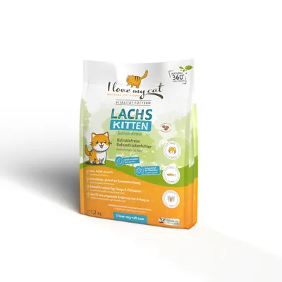I love my cat Getreidefreies Trockenfutter für Kitten mit Lachs I love my cat Getreidefreies Trockenfutter für Kitten mit Lachs