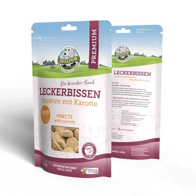 Bellfor Freeze-Snack für Hunde mit Insekten mit Karotte