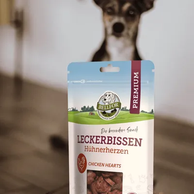 Bellfor Leckerbissen für Hunde mit Hühnerherzen