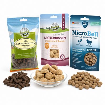 Bellfor Hypoallergenes Snack-Set: Landgut-Happen + Leckerbissen Insekten