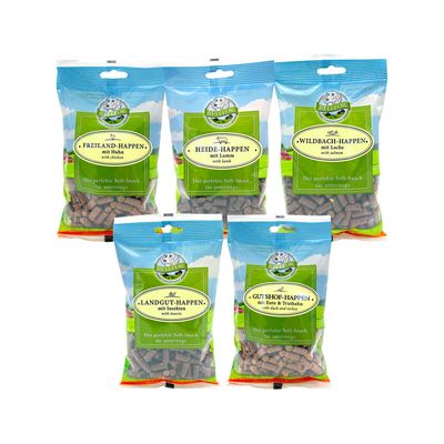 Bellfor Mix 5 Soft-snacks für Hunde - Freiland-Happen + Heide-Happen
