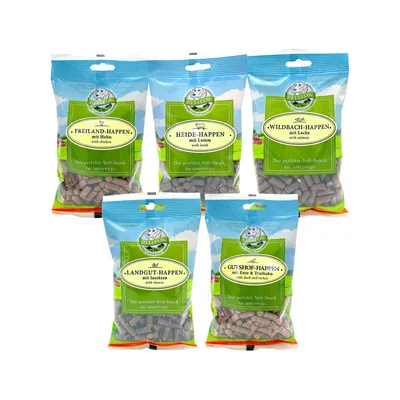 Bellfor Mix 5 Soft-snacks für Hunde - Freiland-Happen + Heide-Happen