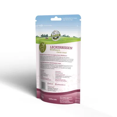 Bellfor Leckerbissen für Hunde - Wildfleisch (gefriergetrocknet) Bellfor Leckerbissen für Hunde - Wildfleisch (gefriergetrocknet)