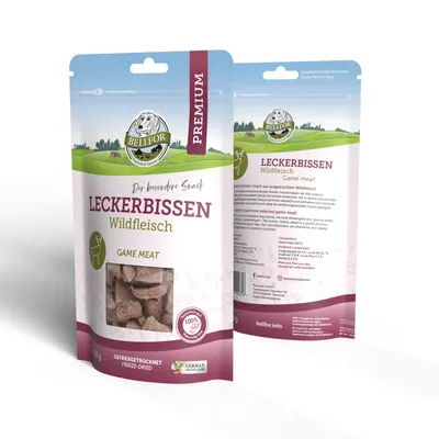 Bellfor Leckerbissen für Hunde - Wildfleisch (gefriergetrocknet)