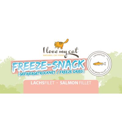 I love my cat Freeze-Snack für Katzen mit Lachsfilet