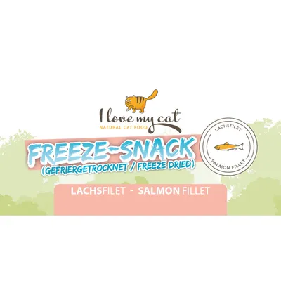 I love my cat Freeze-Snack für Katzen mit Lachsfilet I love my cat Freeze-Snack für Katzen mit Lachsfilet