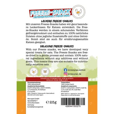 I love my cat Freeze-Snacks für Katzen als Sparset