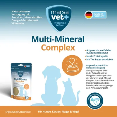 Marsavet Multi-Mineral Complex Pulver für Hunde, Katze und andere Haustiere Marsavet Multi-Mineral Complex Pulver für Hunde, Katze und andere Haustiere