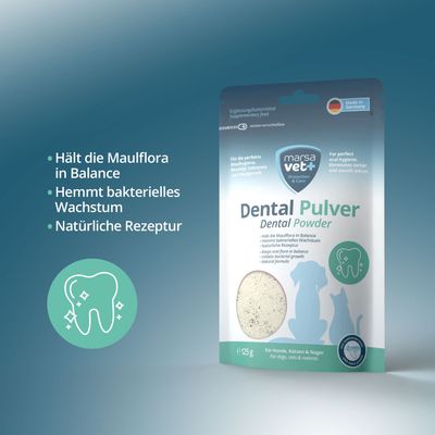 Marsavet Dental Zahnpulver für Hunde, Katzen und Nagetiere