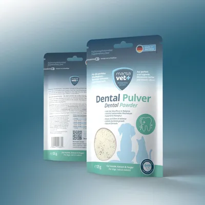 Marsavet Dental Zahnpulver für Hunde, Katzen und Nagetiere Marsavet Dental Zahnpulver für Hunde, Katzen und Nagetiere