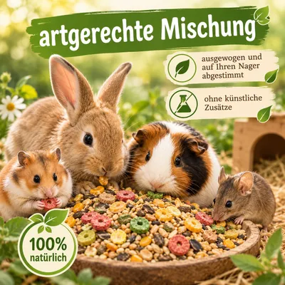 Nagerfutter Zwergkaninchen Meerschweinchen Hamster Kleintierfutter