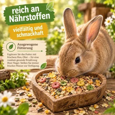 Nagerfutter Zwergkaninchen Meerschweinchen Hamster Kleintierfutter