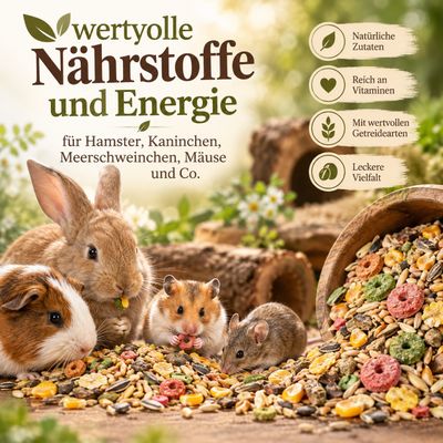 Nagerfutter Zwergkaninchen Meerschweinchen Hamster Kleintierfutter