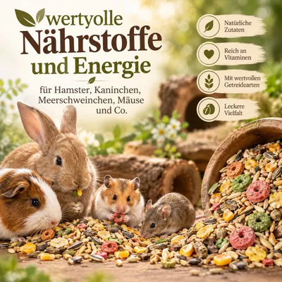 Nagerfutter Zwergkaninchen Meerschweinchen Hamster Kleintierfutter