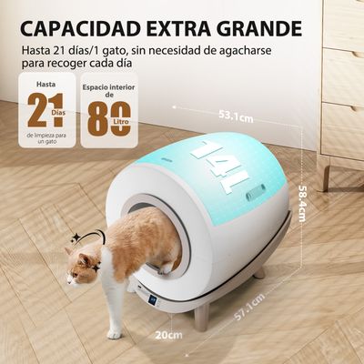 Nobleza Cat Litter Box Arenero Autolimpiable Inteligente para Gatos SL01