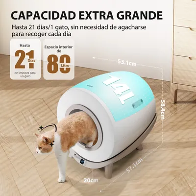 Nobleza Cat Litter Box Arenero Autolimpiable Inteligente para Gatos SL01