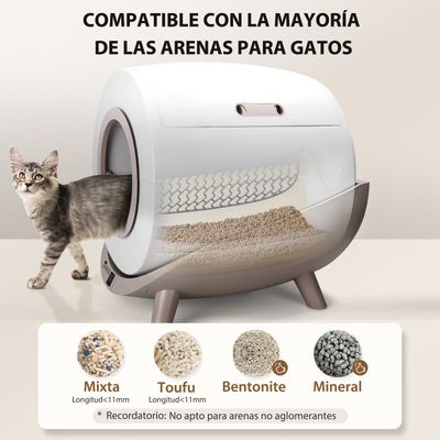 Nobleza Cat Litter Box Arenero Autolimpiable Inteligente para Gatos SL01