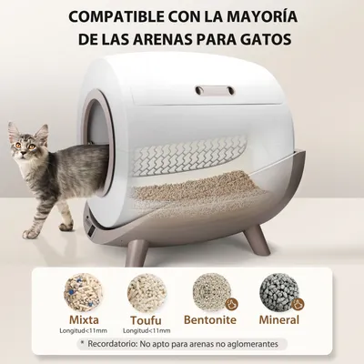 Nobleza Cat Litter Box Arenero Autolimpiable Inteligente para Gatos SL01 Nobleza Cat Litter Box Arenero Autolimpiable Inteligente para Gatos SL01