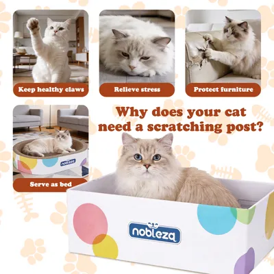 Nobleza Gato Rascador 4 en 1 de Cartón Corrugado