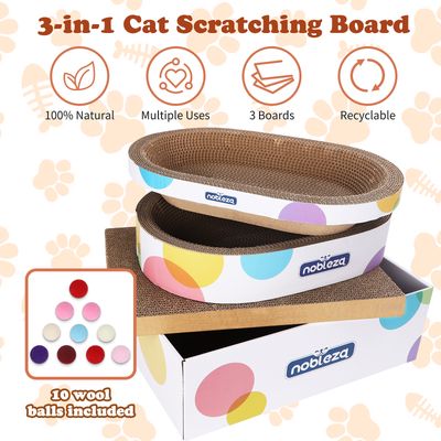 Nobleza Gato Rascador 4 en 1 de Cartón Corrugado