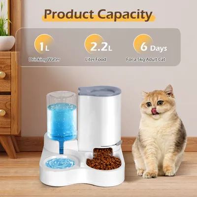 Nobleza Gatos y perros Comedero y dispensador Dispensador Automático 2 en 1