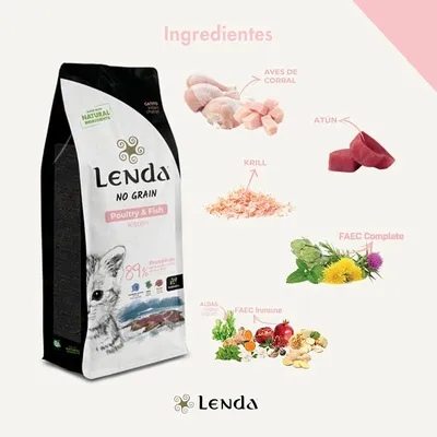 Lenda Kitten Grain Free Aves y Pescado