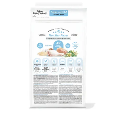 Dibaq Natural Moments 5 Star Pavo y Pollo Cachorro razas pequeñas Dibaq Natural Moments 5 Star Pavo y Pollo Cachorro razas pequeñas