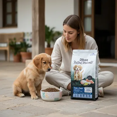 Dibaq Natural Moments 5 Star Pavo y Pollo Cachorro razas grandes