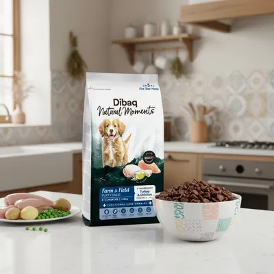 Dibaq Natural Moments 5 Star Pavo y Pollo Cachorro razas grandes