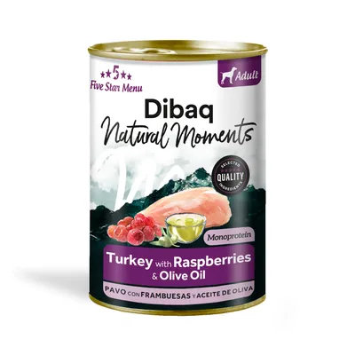 Dibaq Natural Moments Adulto Pavo con Frambuesa