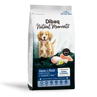 Dibaq Natural Moments 5 Star Pavo y Pollo Cachorro razas grandes
