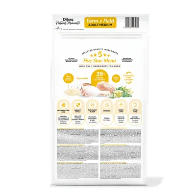 Dibaq Natural Moments 5 Star Pavo y Pollo Adulto razas medianas