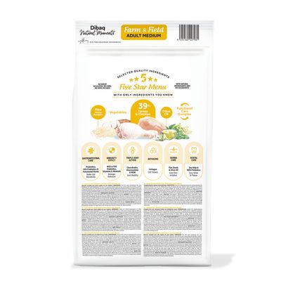Dibaq Natural Moments 5 Star Pavo y Pollo Adulto razas medianas