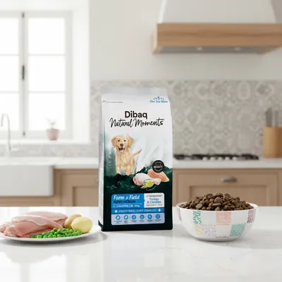 Dibaq Natural Moments 5 Star Pavo y Pollo Cachorro razas medianas 2Kg