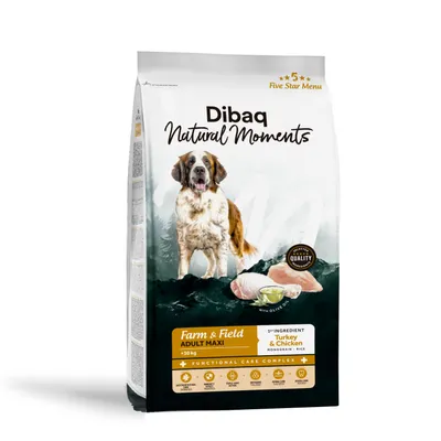 Dibaq Natural Moments 5 Star Pavo y Pollo Adulto razas grandes
