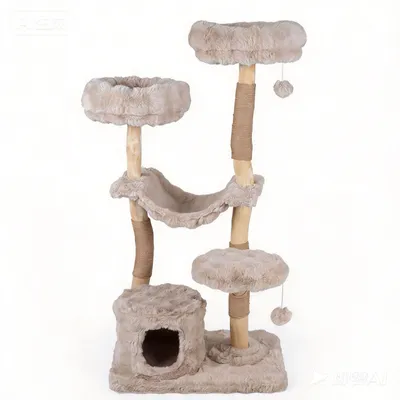 GIANTEX 147 cm Árbol Rascador para Gatos Multinivel